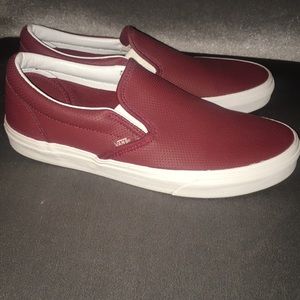 Vans Classic Port Perforated Leather Slip-On Shoes